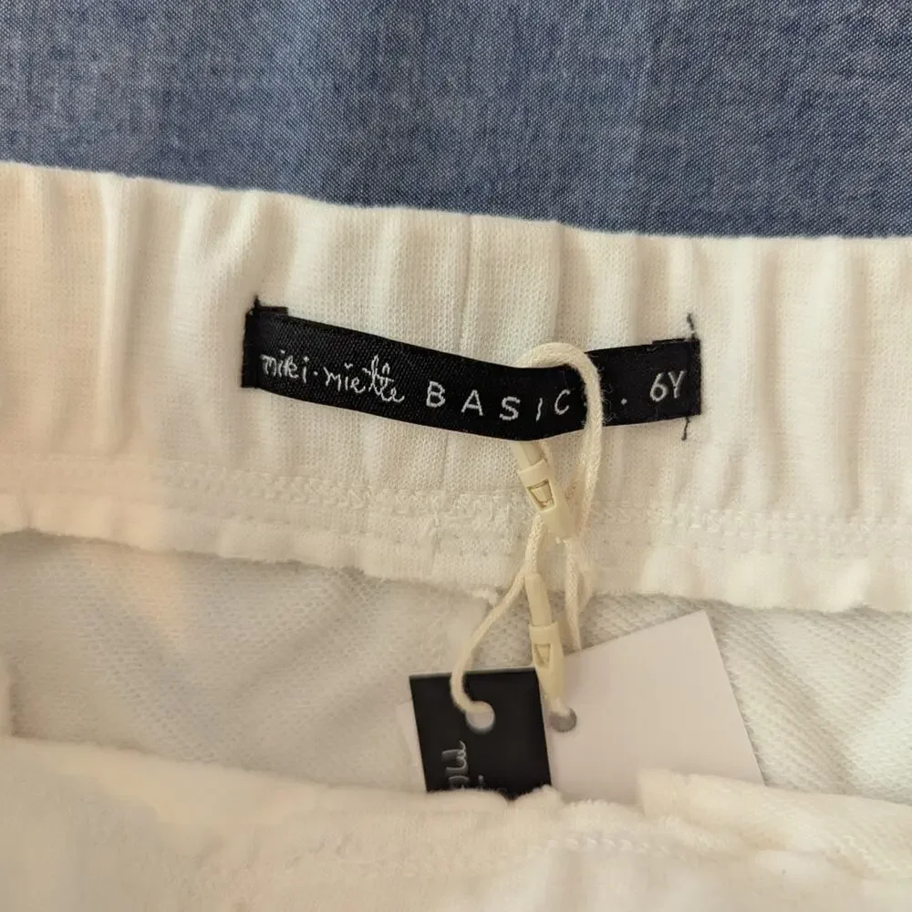 NWT Miki Miette Cream Kid’s Rusty French Terry Shorts Size 6Y